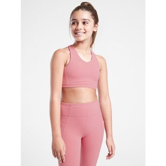 Athleta Girl Set Of 3 Sports Bras, 2 Upbeat Sports Bras, and 1 Speed Racer Size - Picture 4 of 9